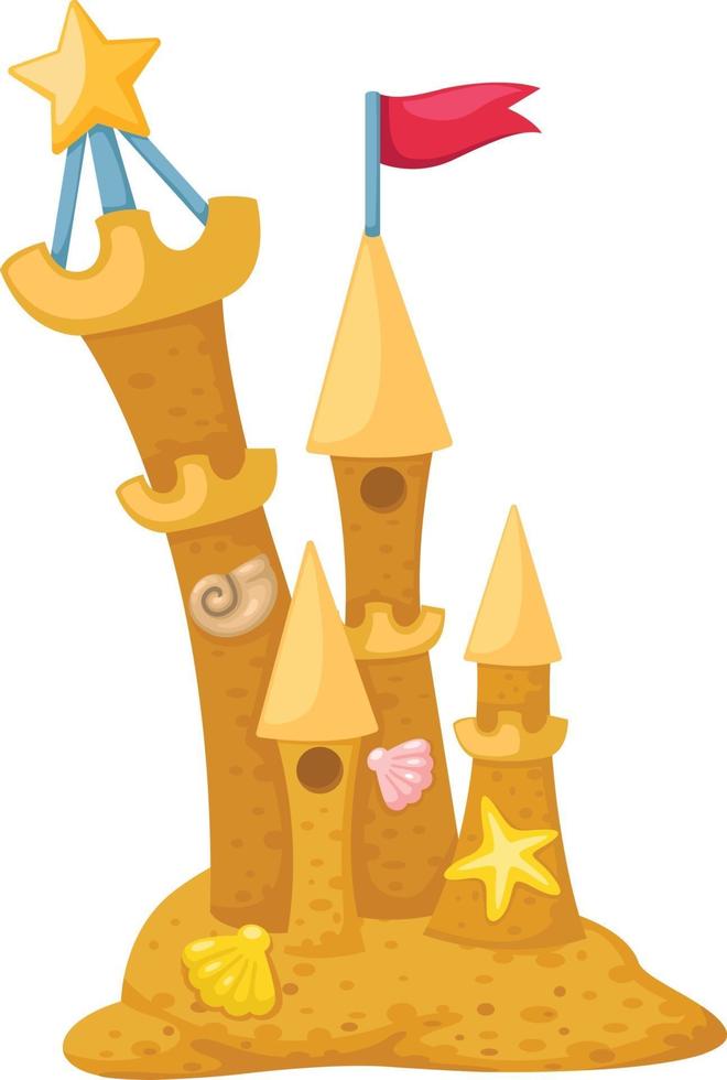 cartoon Sandcastle vector