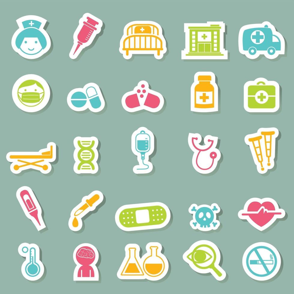 conjunto de iconos médicos vector