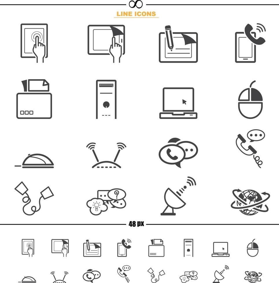 Communication icons vector
