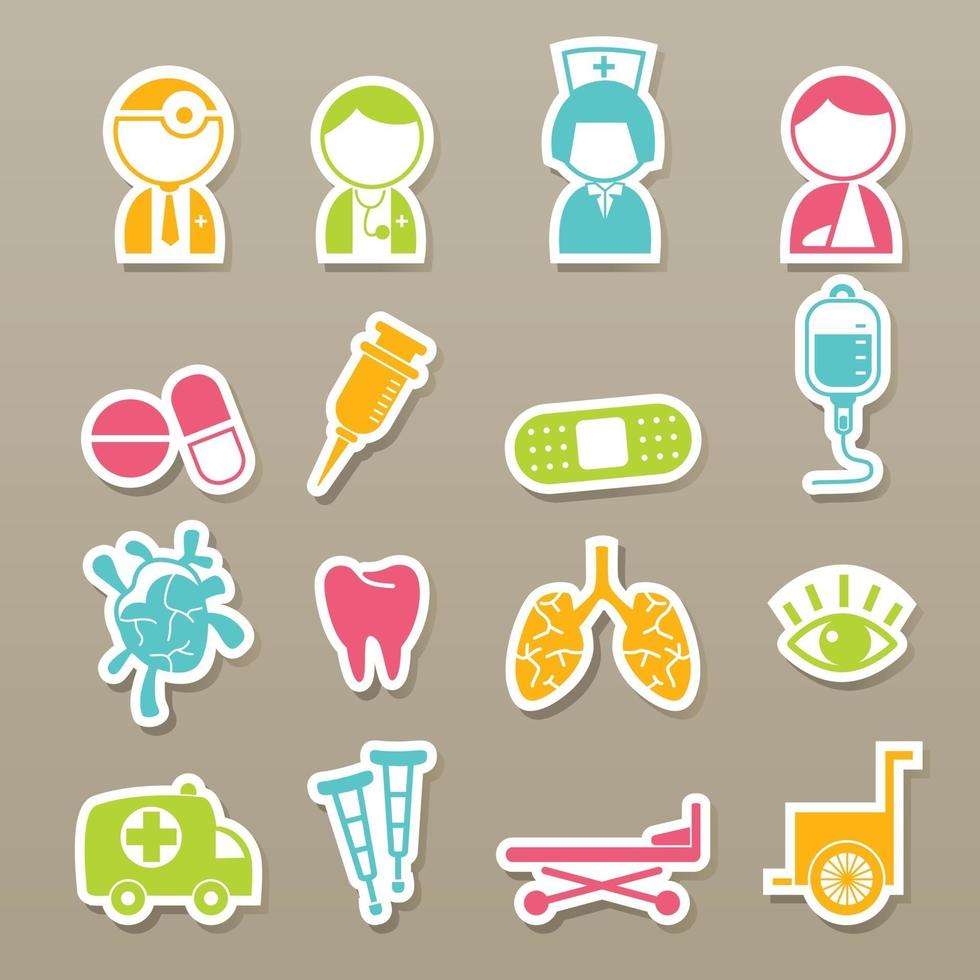 conjunto de iconos médicos vector