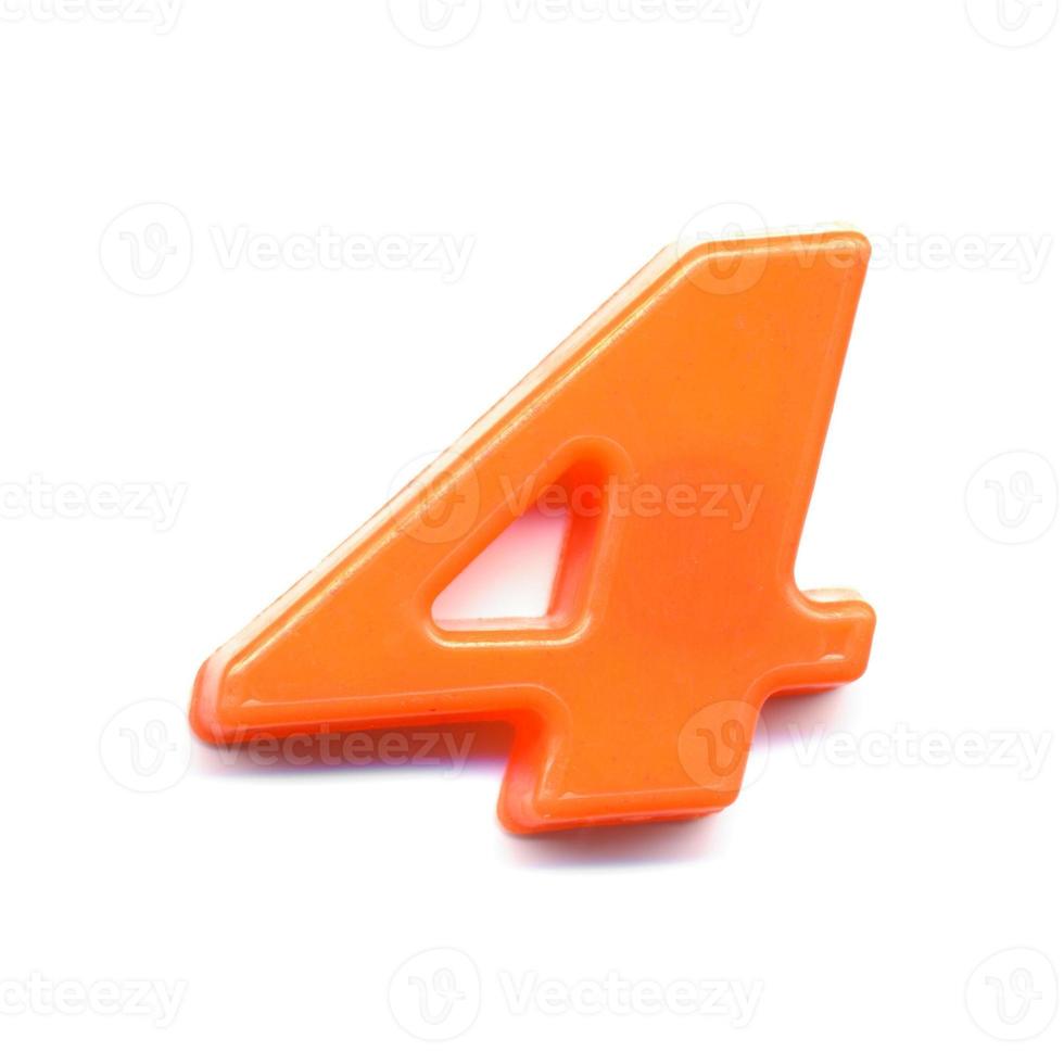 Plastic magnetic number 4 photo