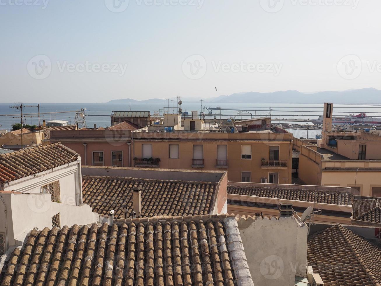 vista aerea de cagliari foto