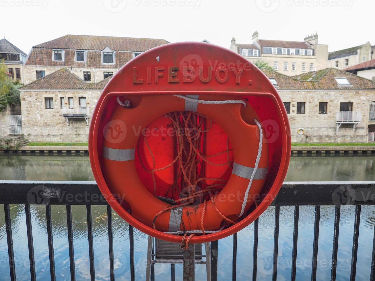 Life buoy by the river photo