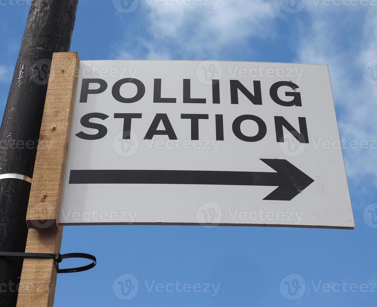 Polling station in London photo