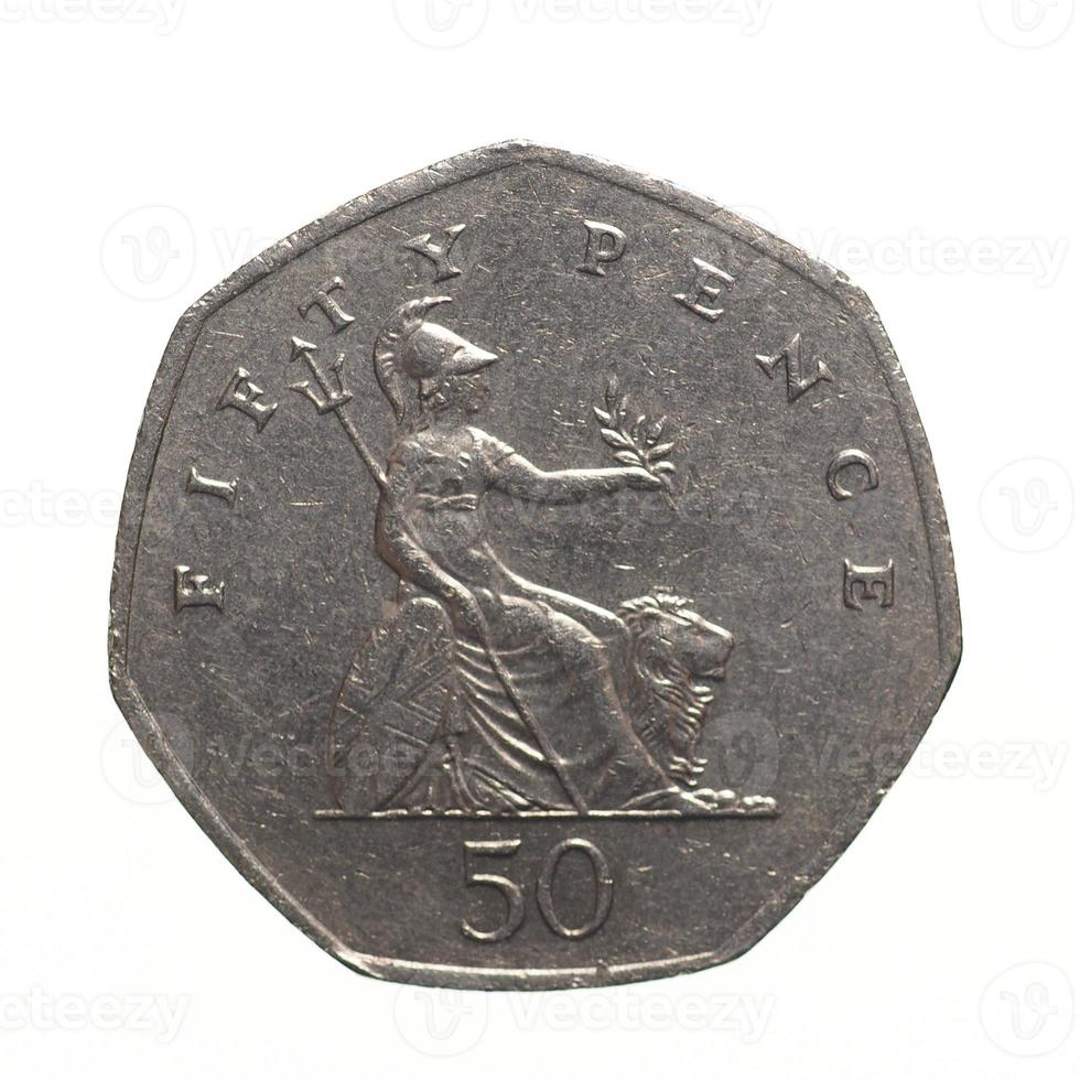 Fifty pence coin photo