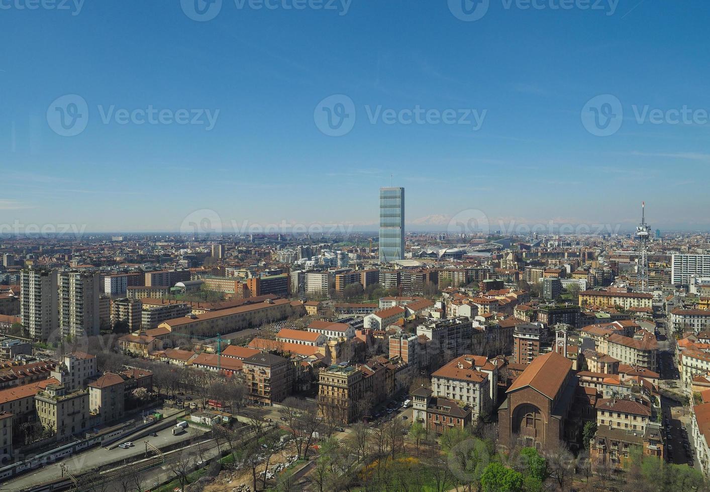 vista aérea de milán foto