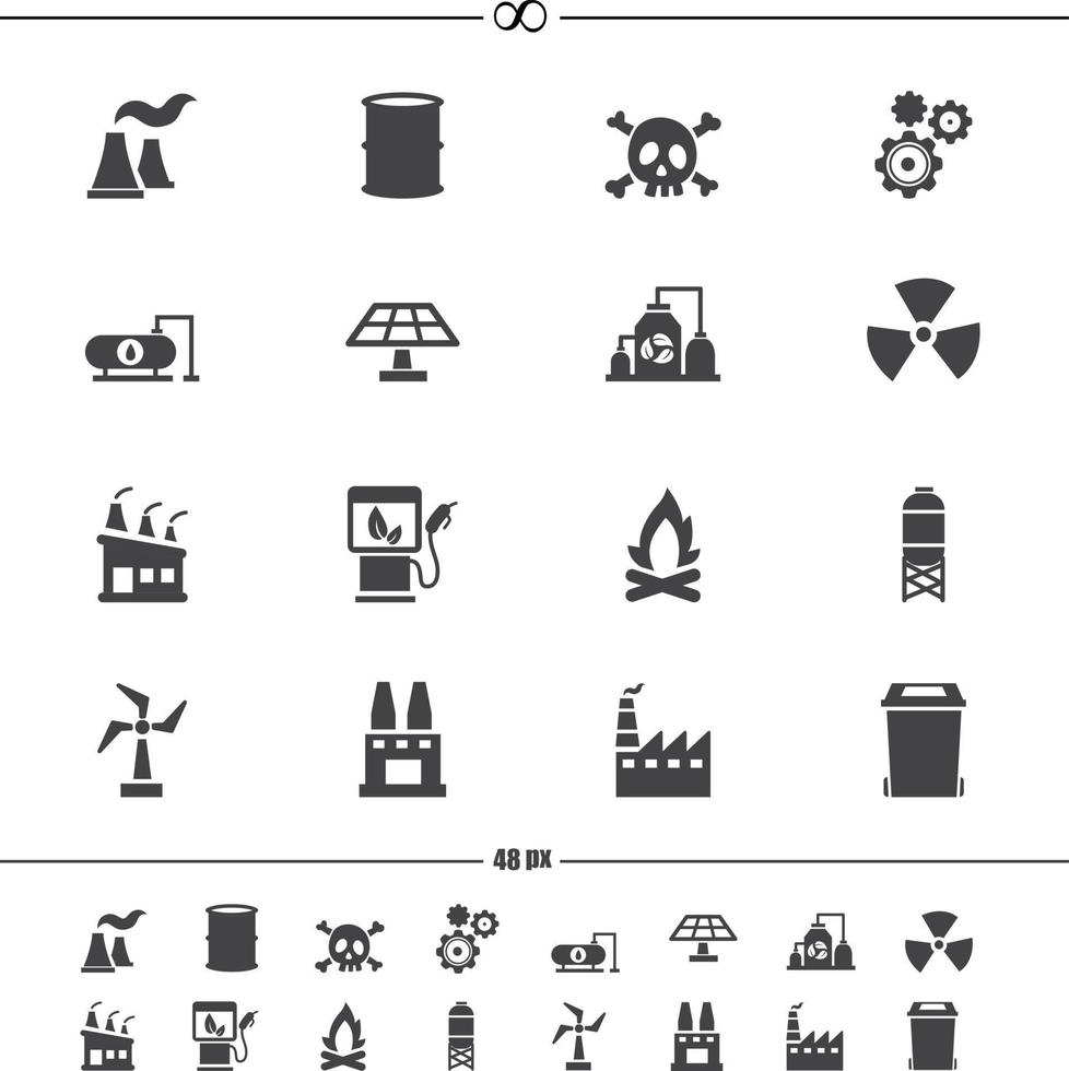 Factory icons vector