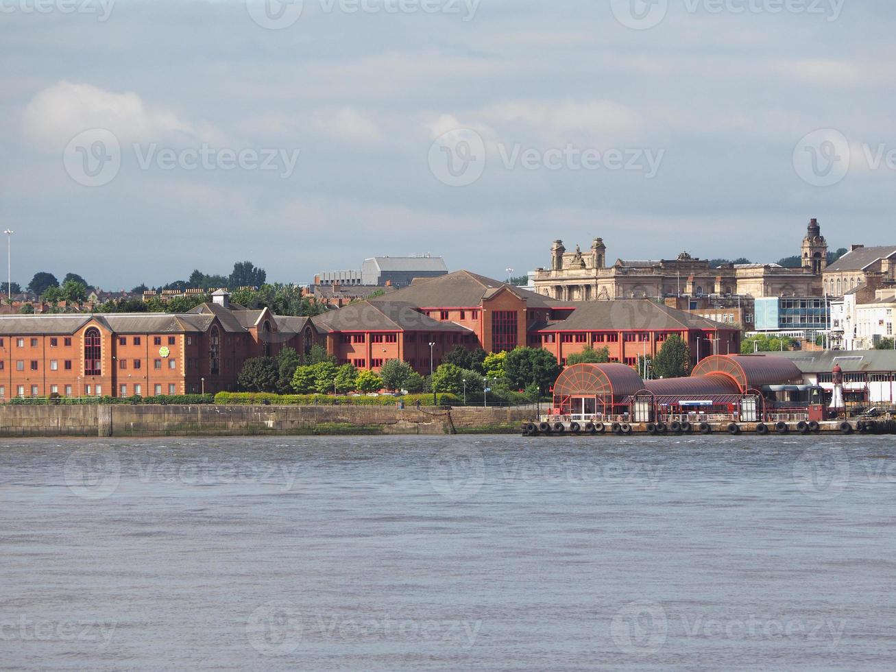 Vista de Birkenhead en Liverpool. foto