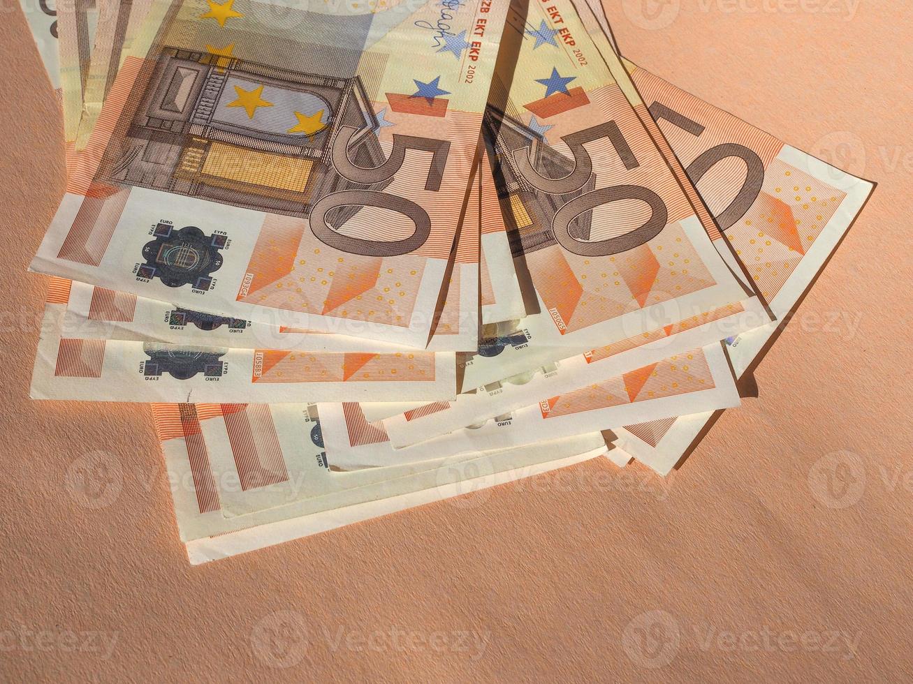 Fifty Euro notes photo