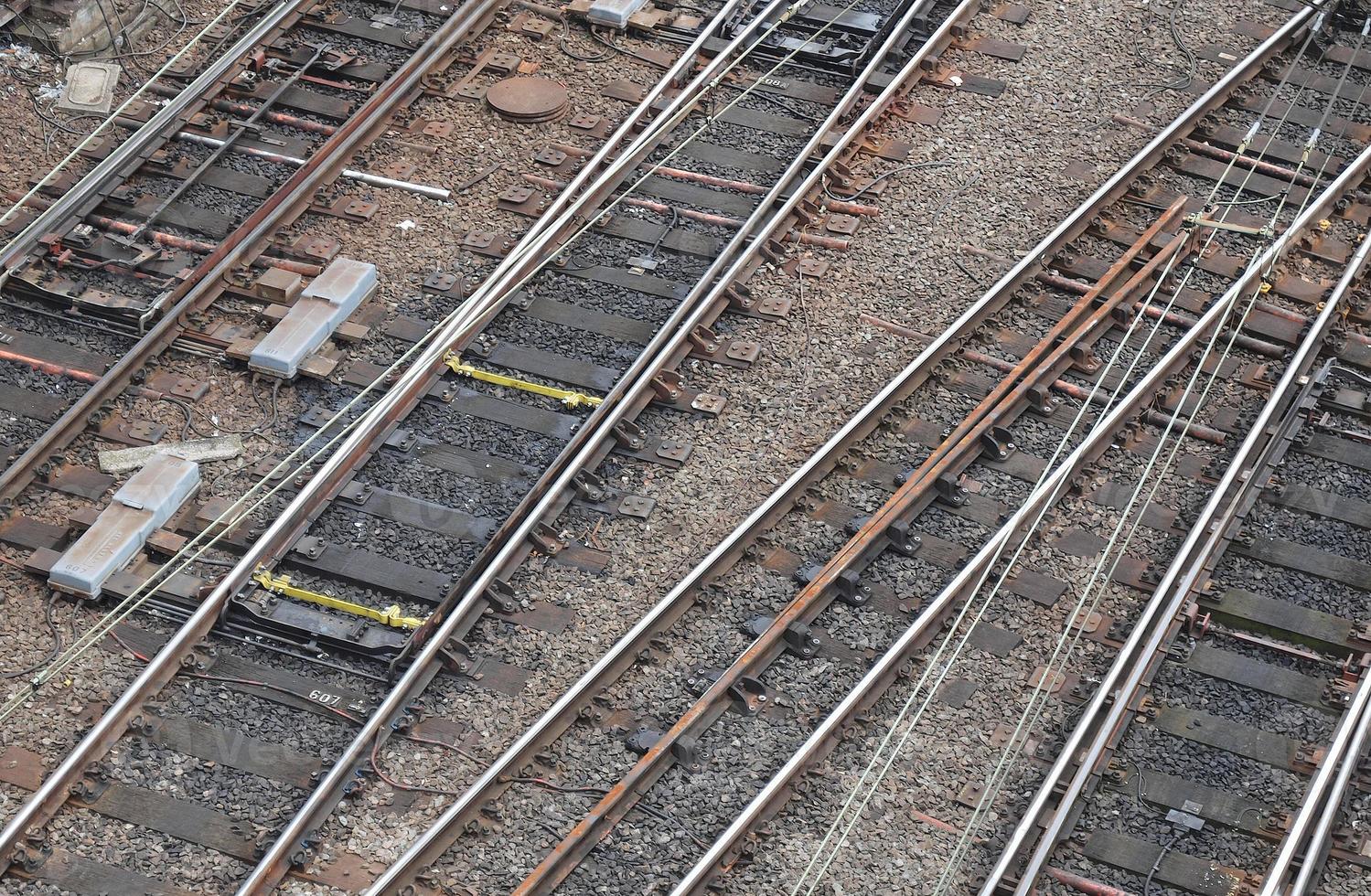 Railway tracks perspective photo