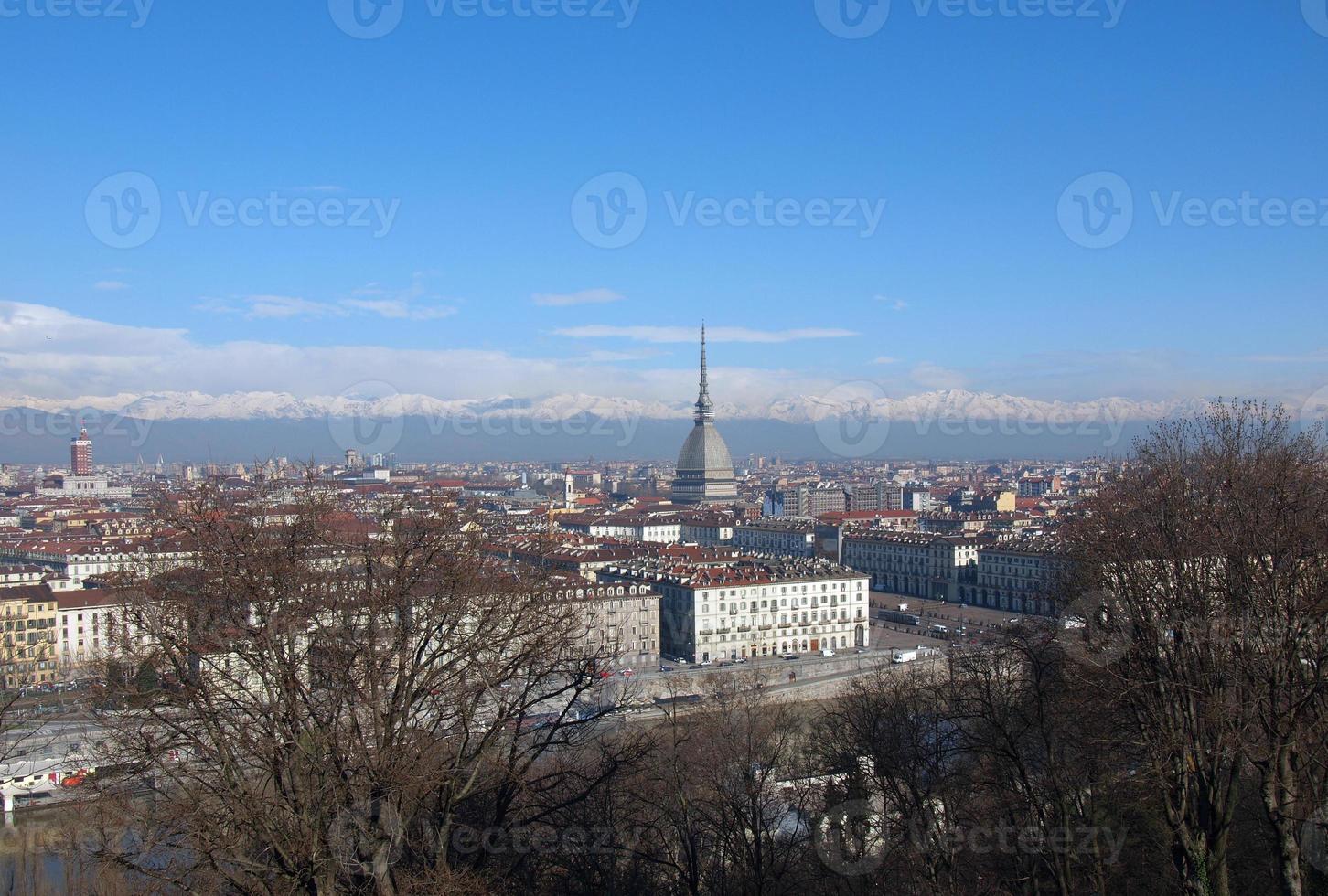 vista aerea de turin foto