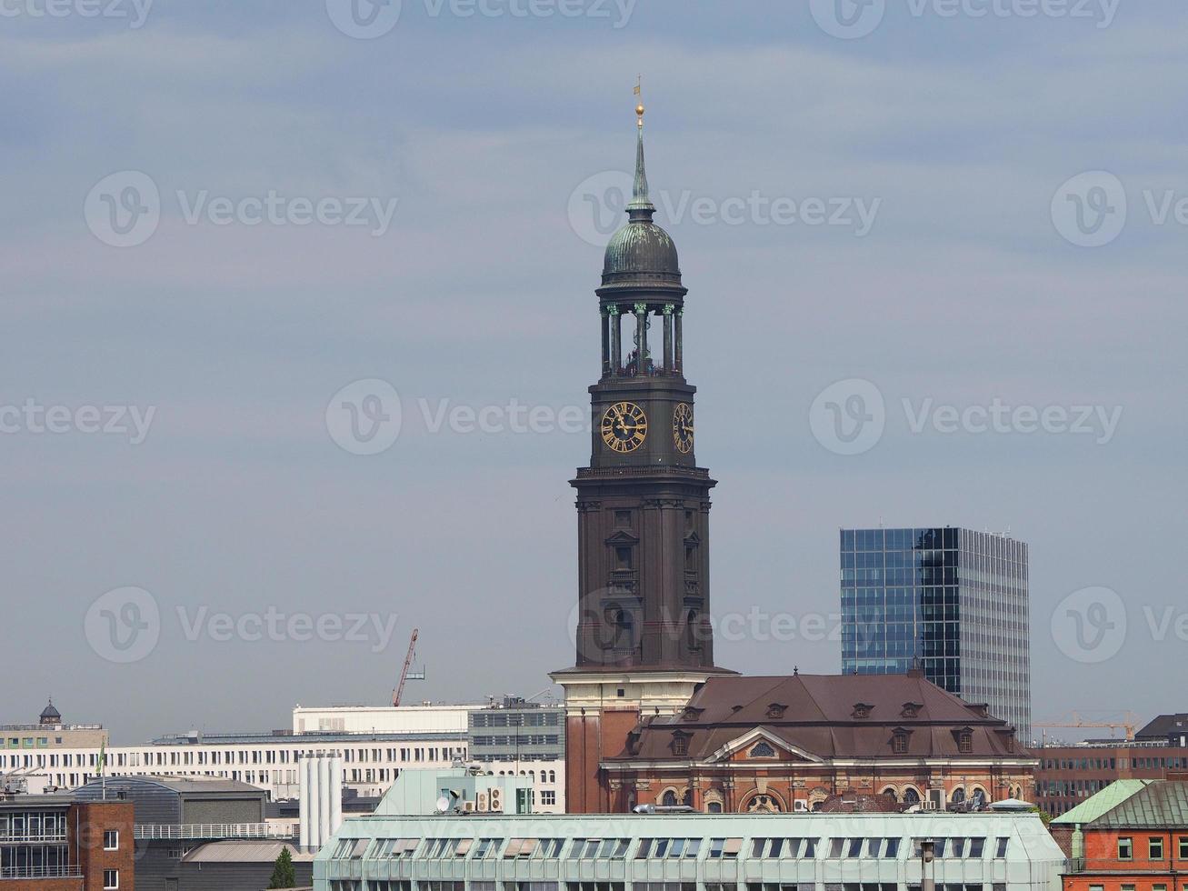 Hamburg skyline view photo