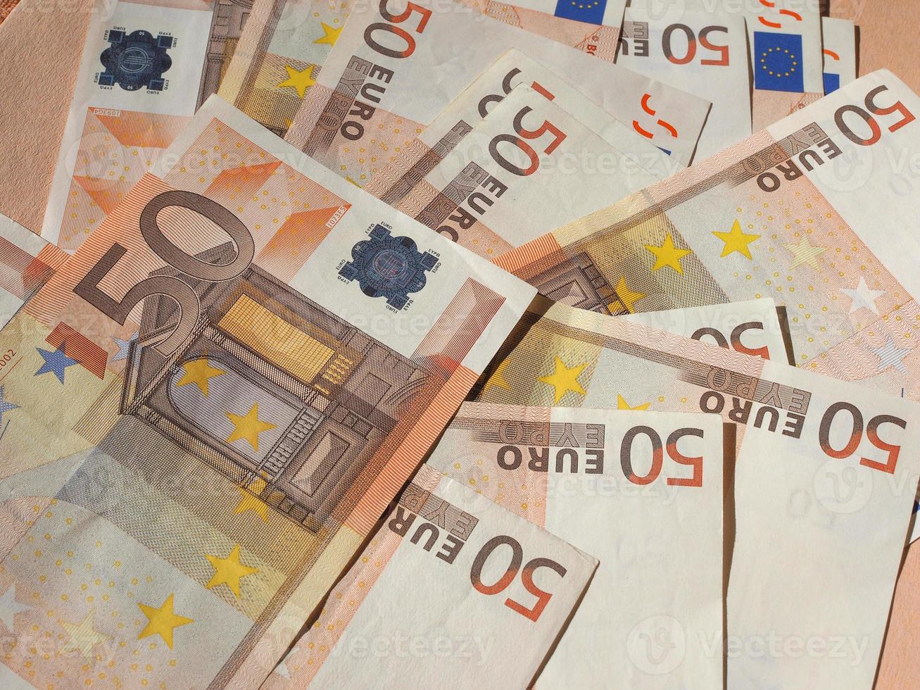 Fifty Euro notes photo