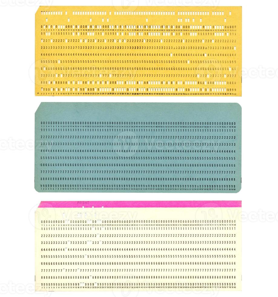 Punched card isolated photo