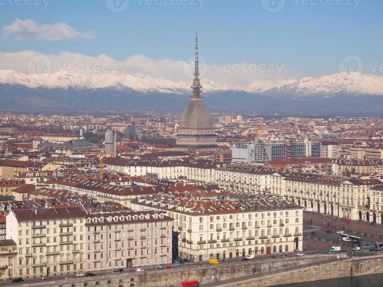 vista aerea de turin foto