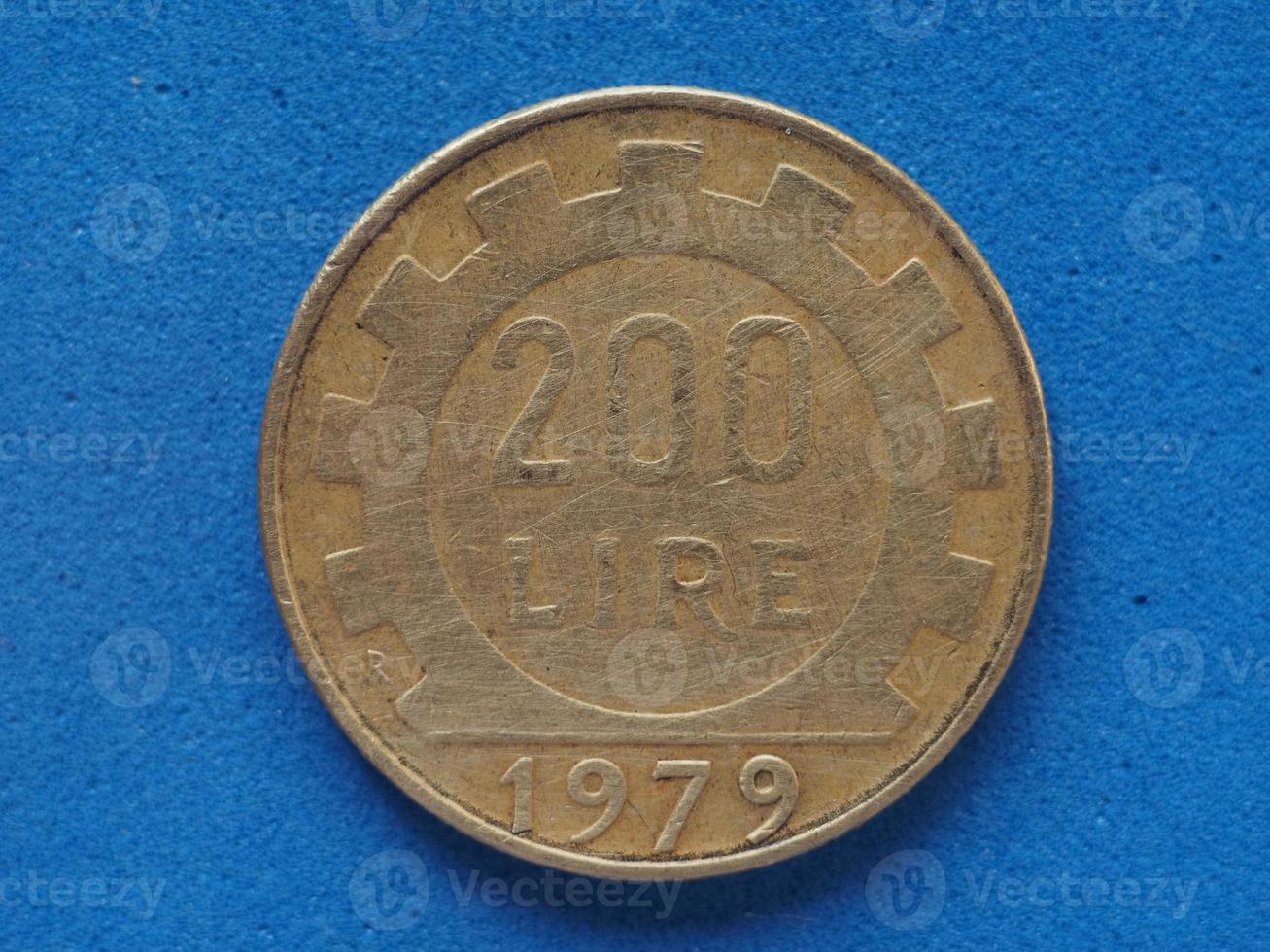 Moneda de 200 liras, Italia foto