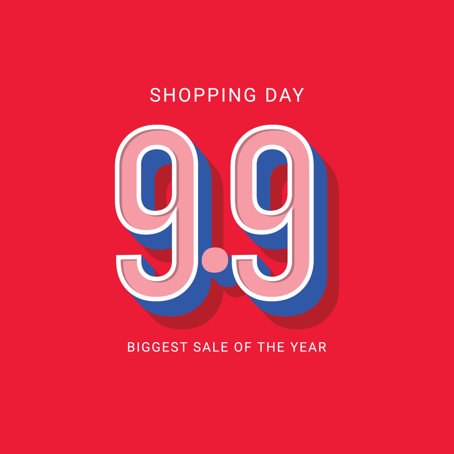Shopping Day 9.9 Biggest Sale of the Year Template Design Illustration 3117439 Vector Art at