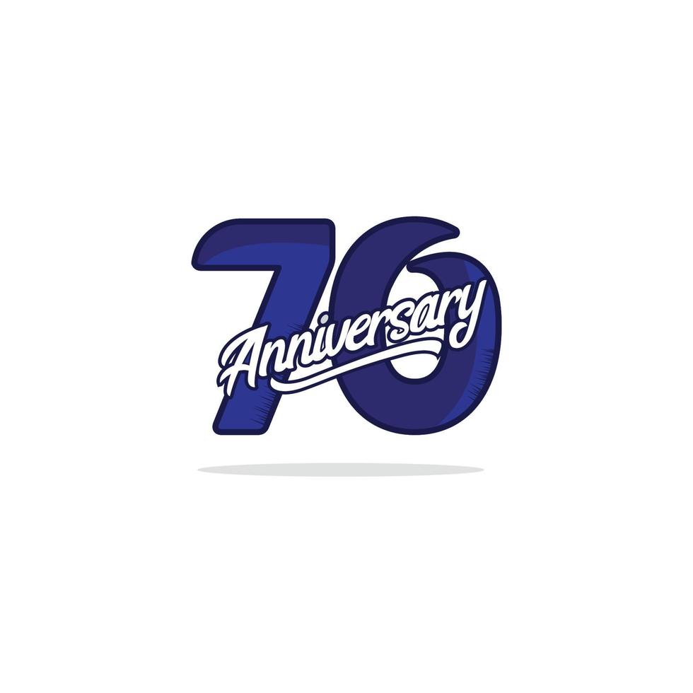 70 Years Anniversary Celebration Vector Template Design Illustration