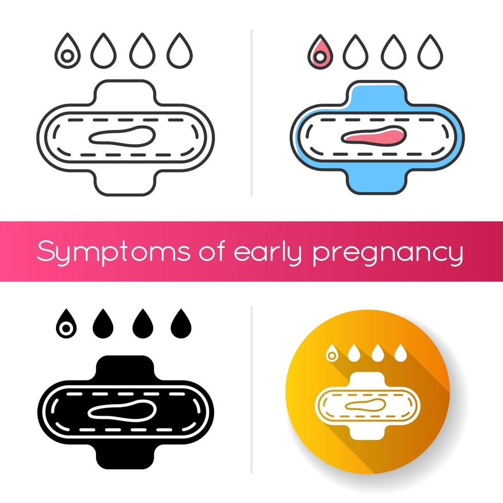 Slight bleeding icon vector