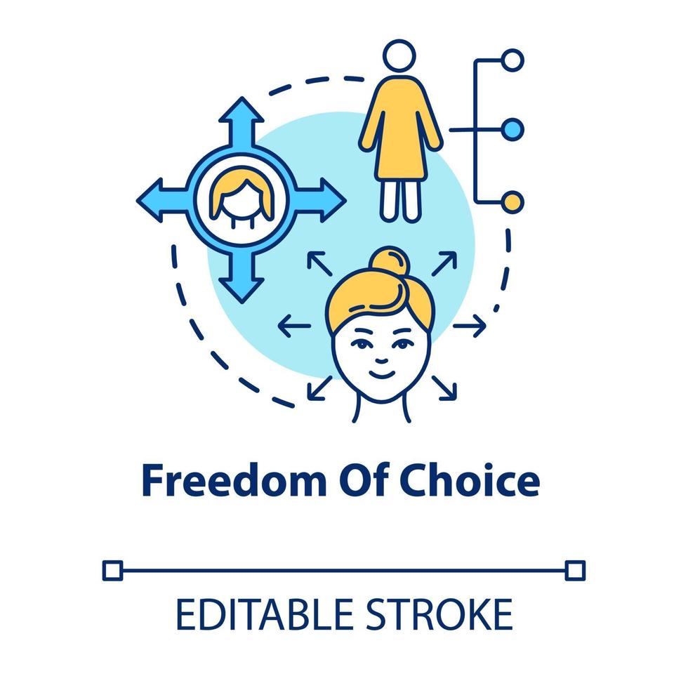 Freedom of choice concept icon vector