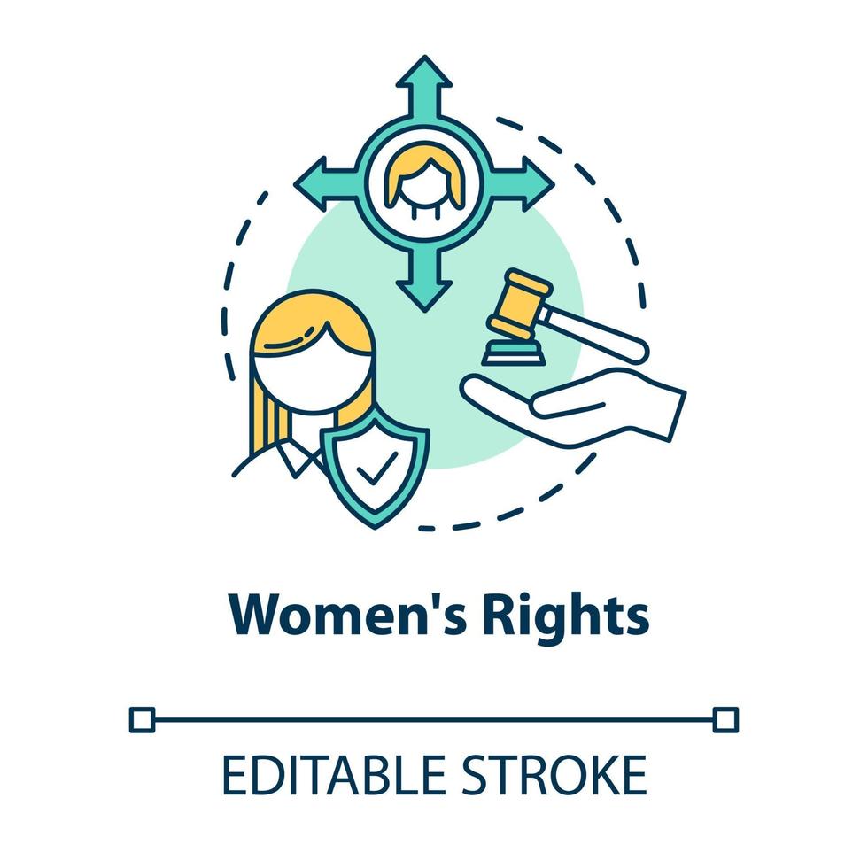 Womens rights concept icon vector