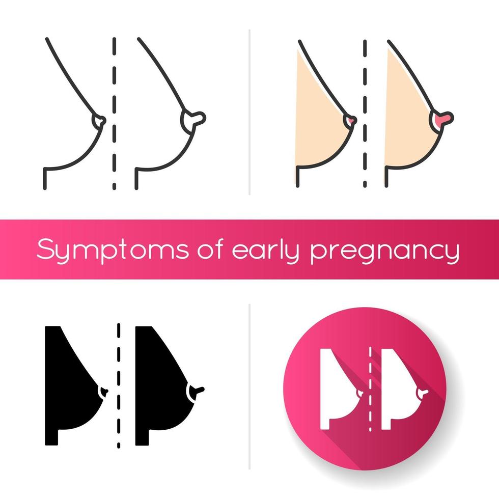 Breast and nipple change icon vector