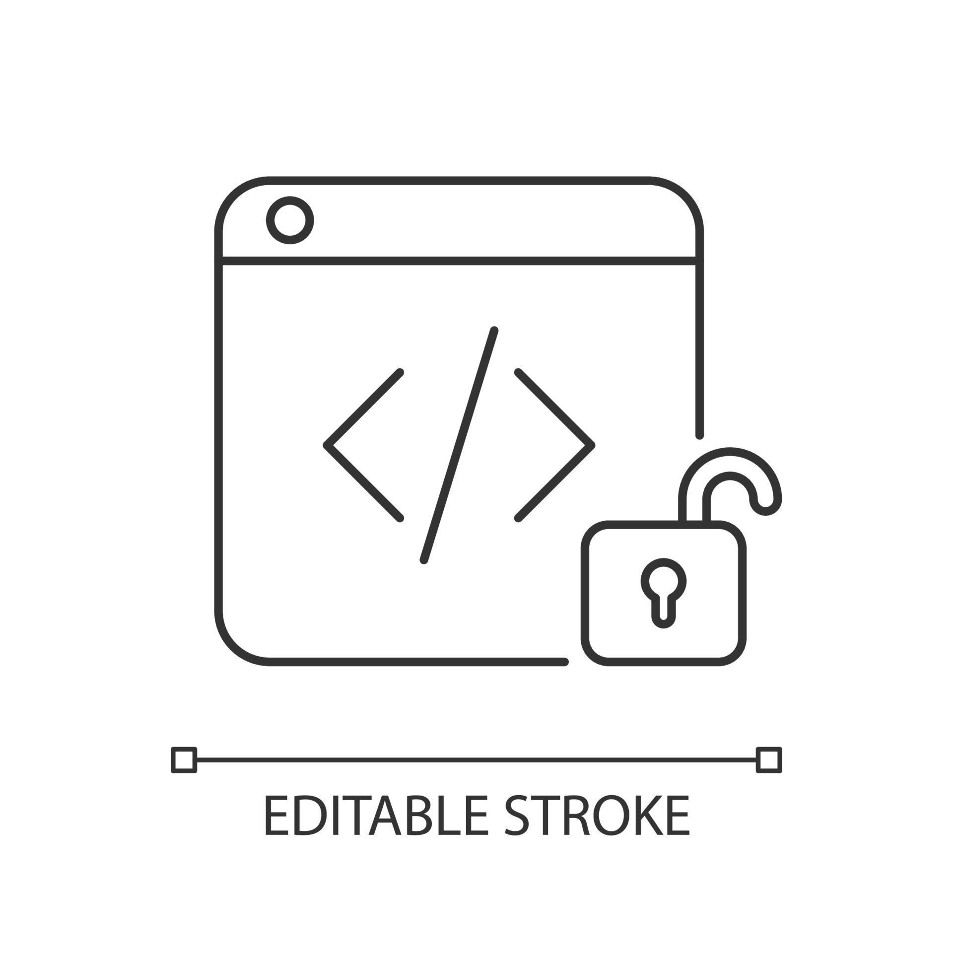 Open source code platforms linear icon 3117667 Vector Art at Vecteezy