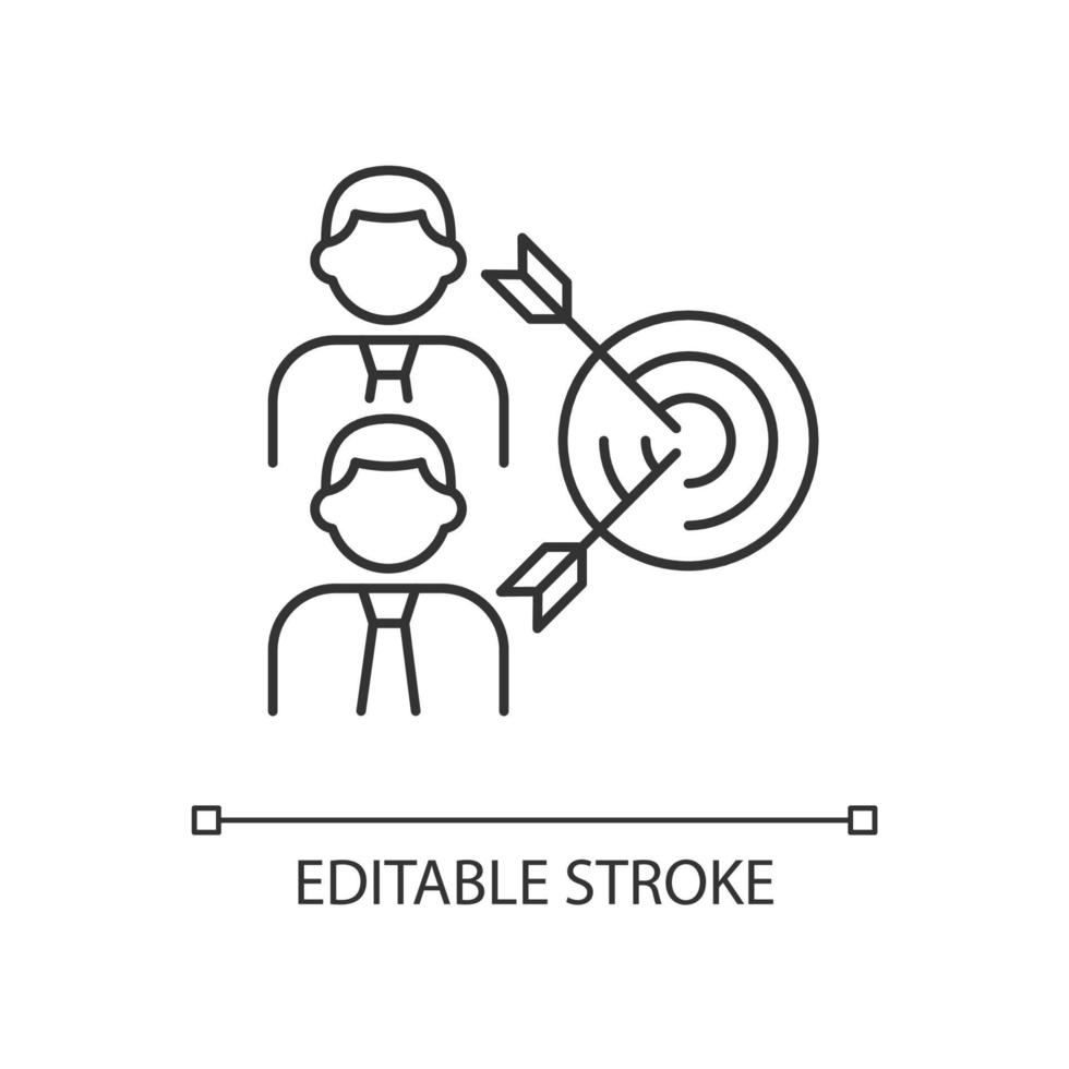 Common goal linear icon vector