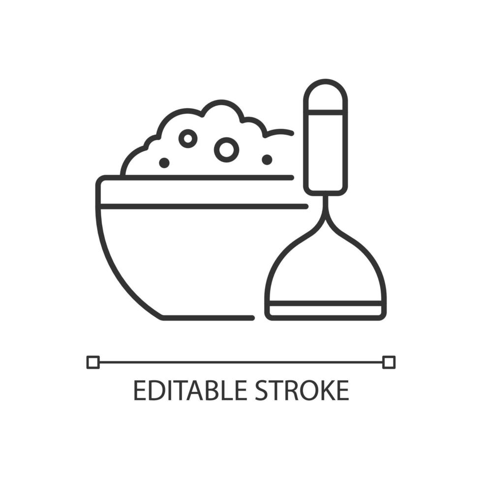 Mash potato linear icon vector