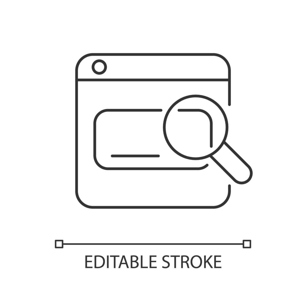 Search engines linear icon vector