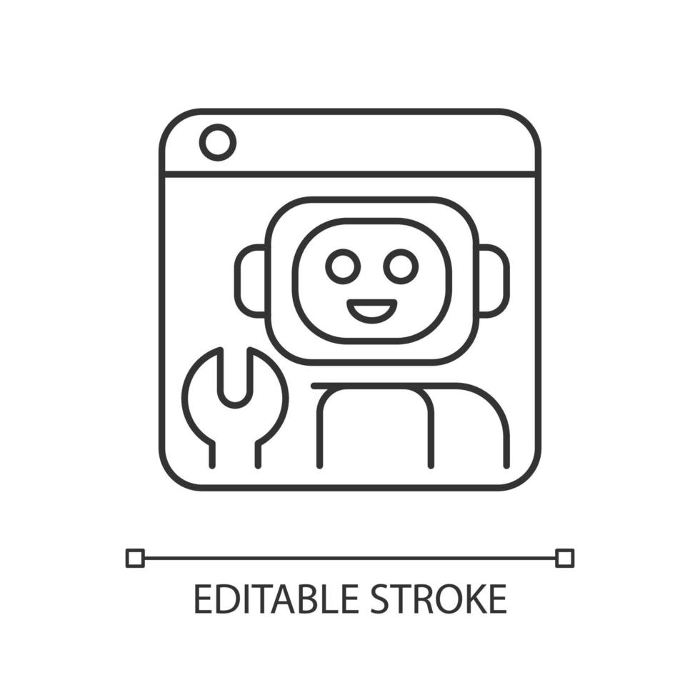 Robotics platforms linear icon vector