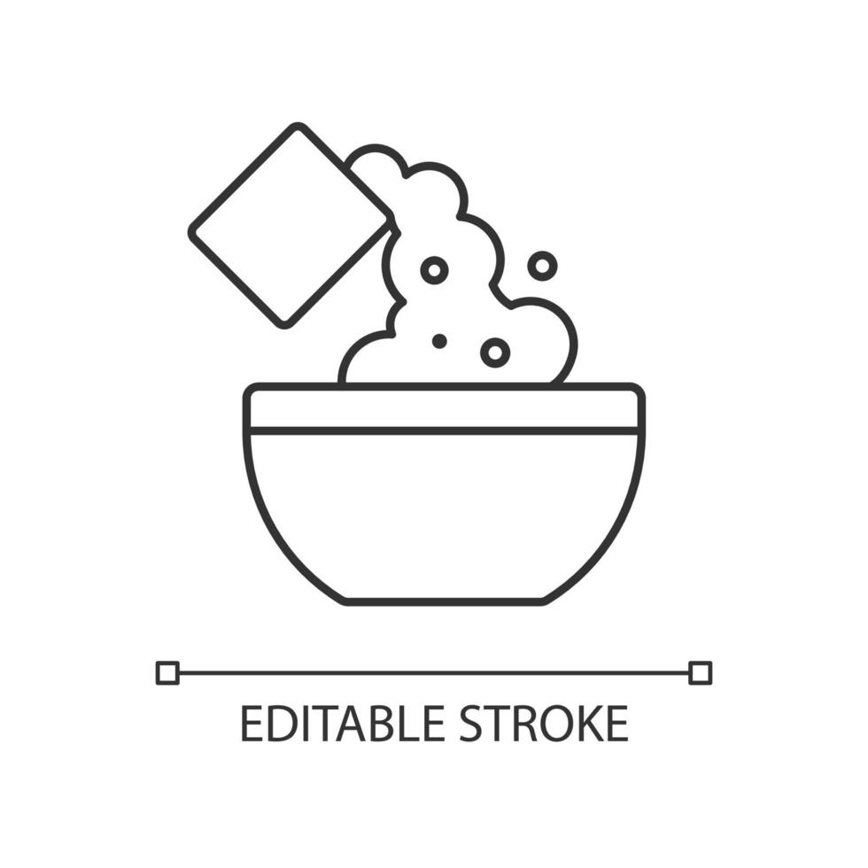 Add cooking ingredient linear icon vector