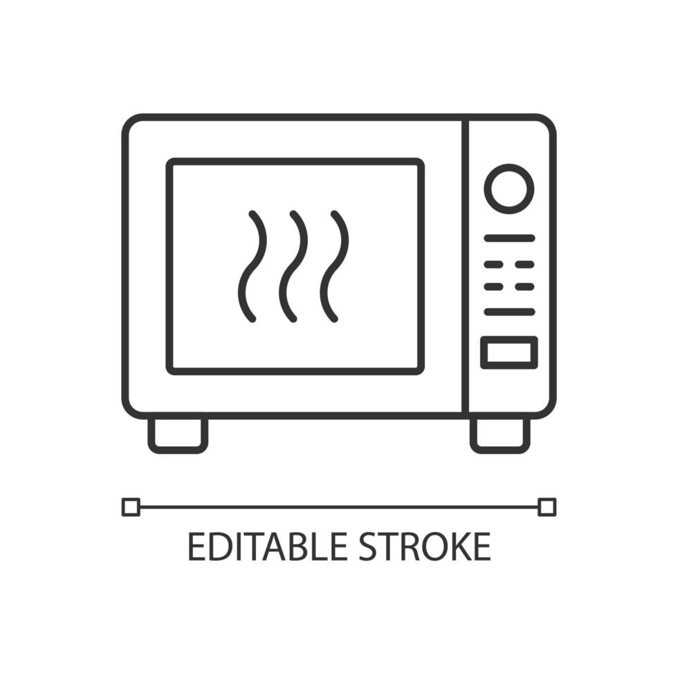 icono lineal de microondas vector