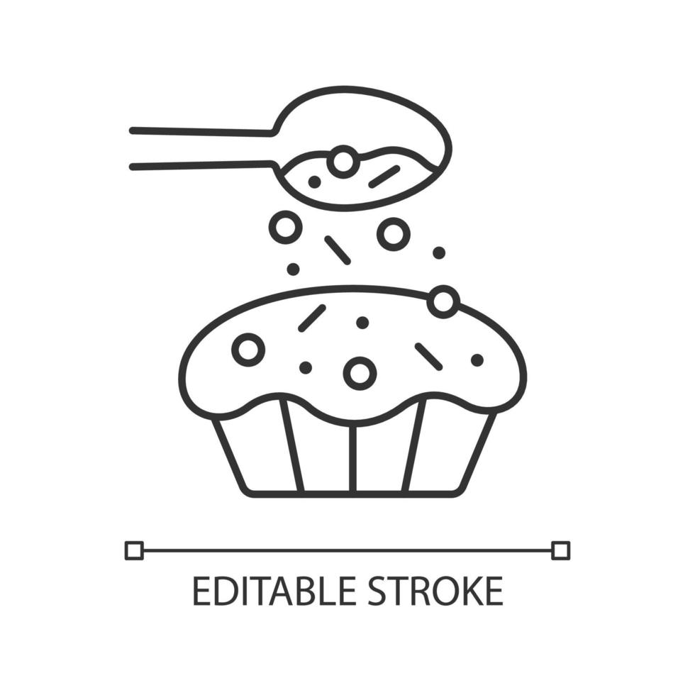 Sprinkle for baking linear icon vector