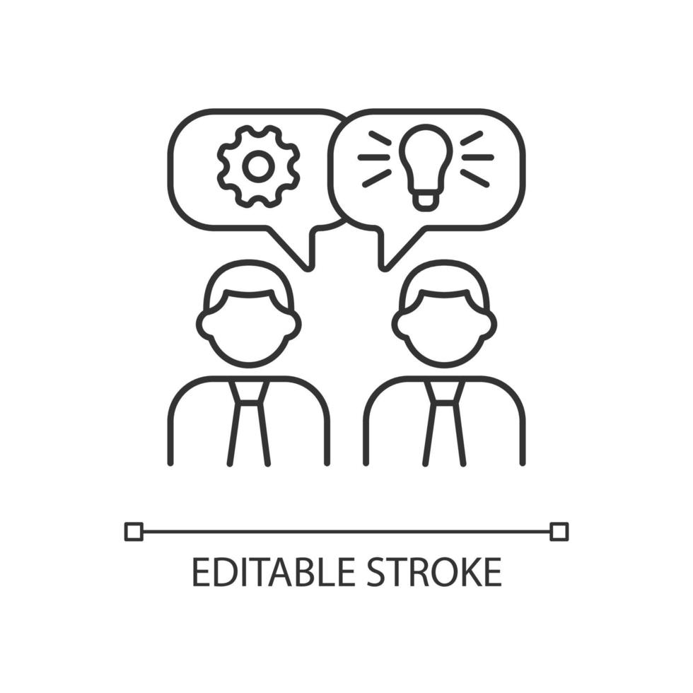 Brainstorming linear icon vector