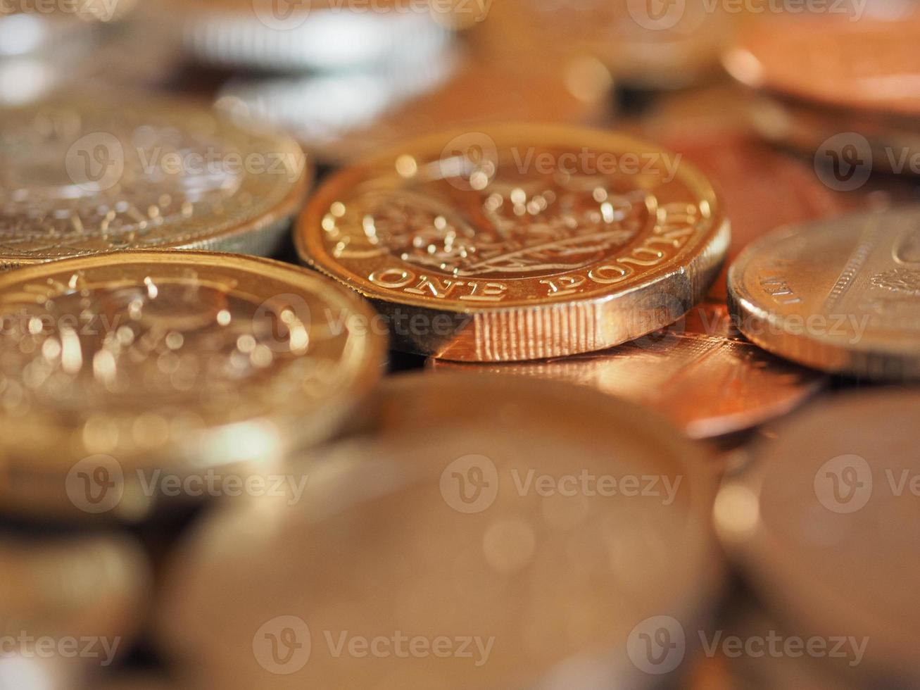 Pound coins, United Kingdom background photo