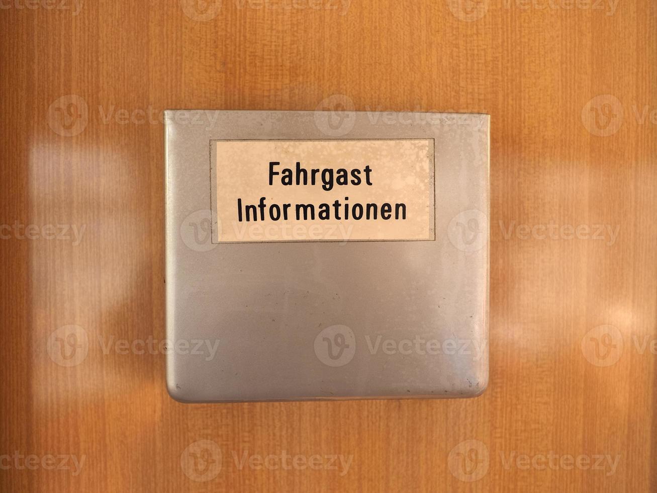 Passenger information sign on German tram photo