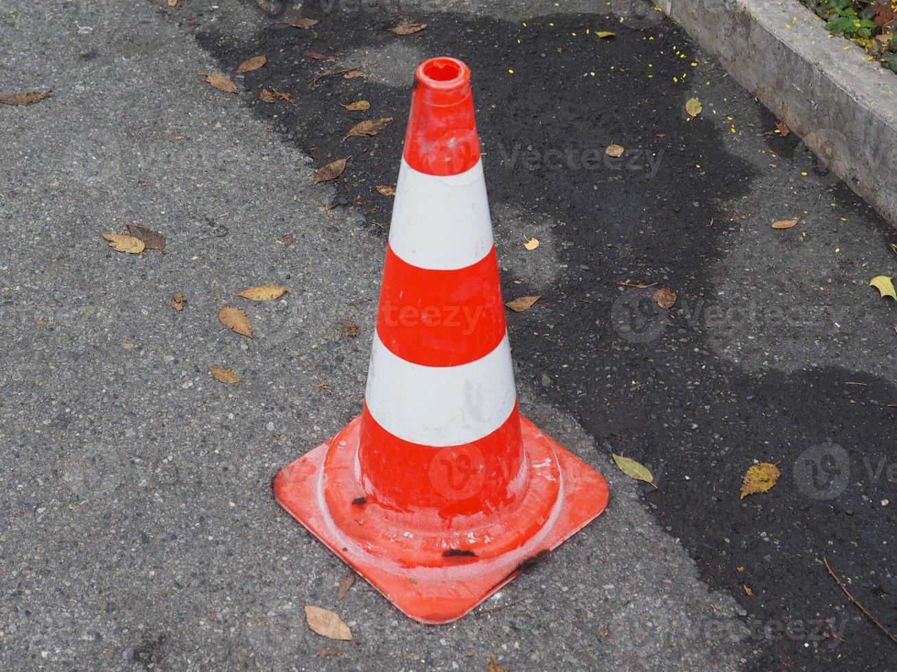 Traffic cone sign photo