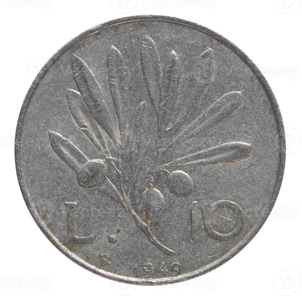 moneda italiana vintage foto