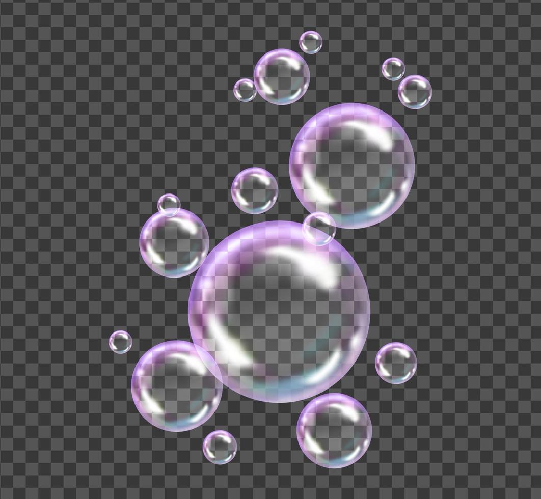 Vector illustration of soap bubbles.