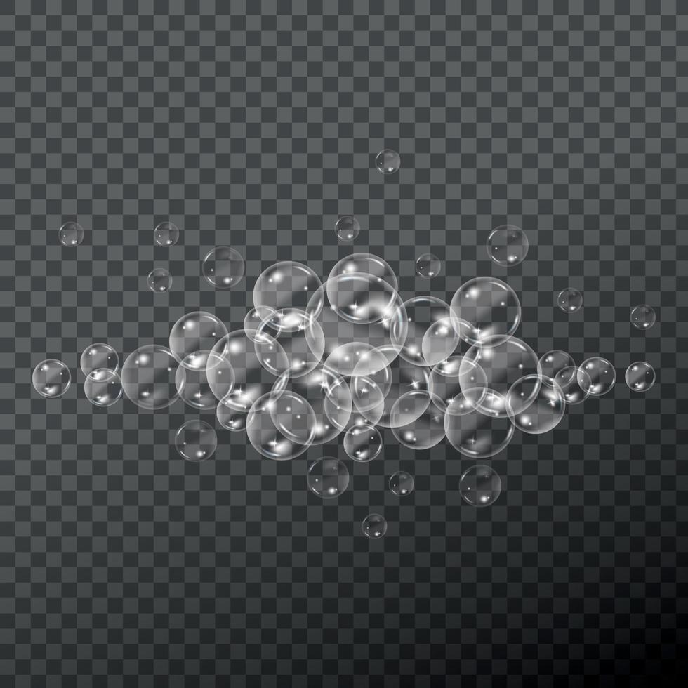 Vector illustration of soap bubbles.