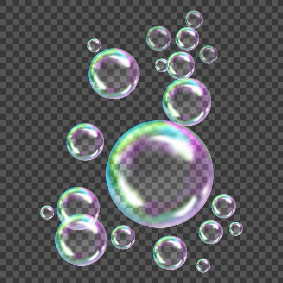 Vector illustratioo of bubbles soap