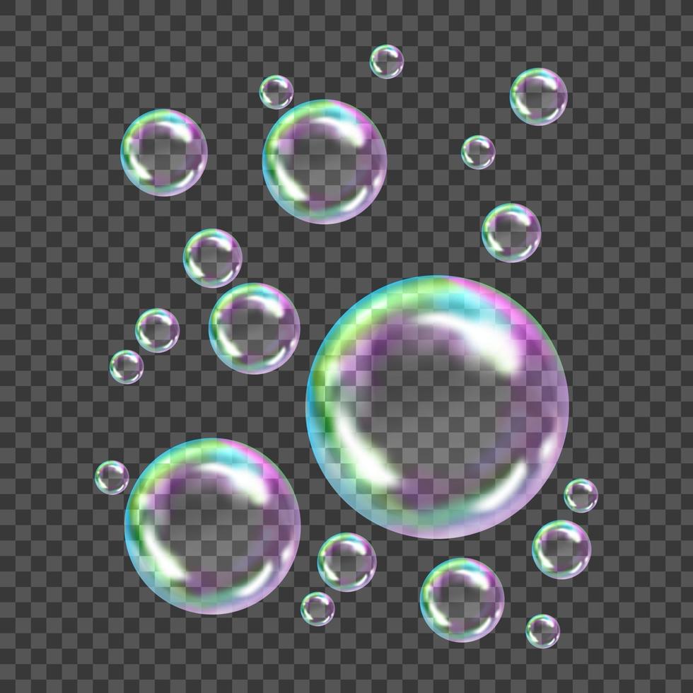 Vector illustratioo of bubbles soap