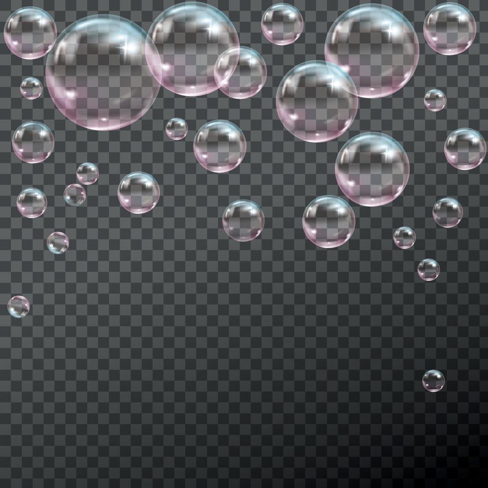 Vector illustration of soap bubbles.