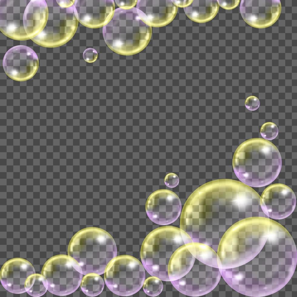 Vector illustratioo of bubbles soap