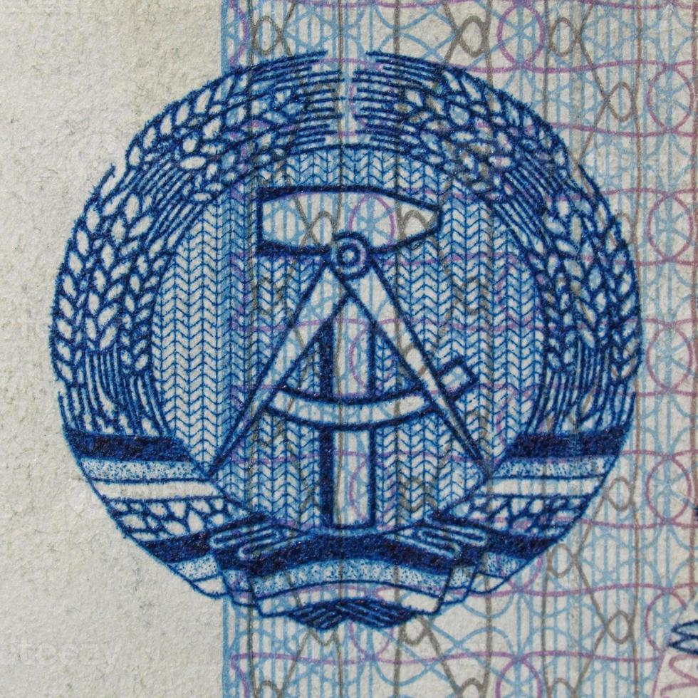 DDR banknote detail photo