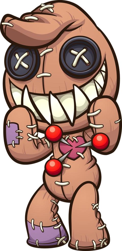 Cartoon voodoo doll vector