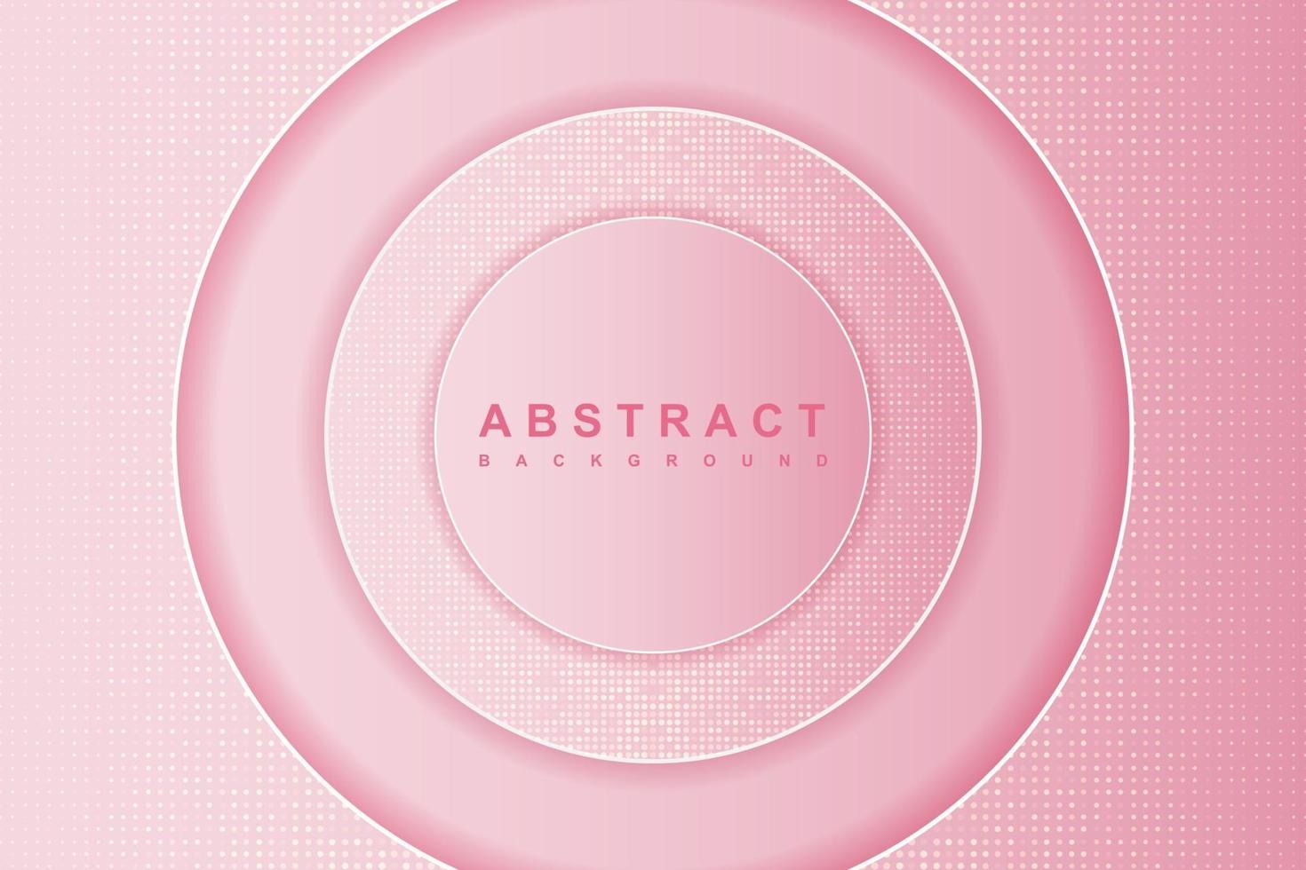 Abstract pink circle layer background with glitters vector