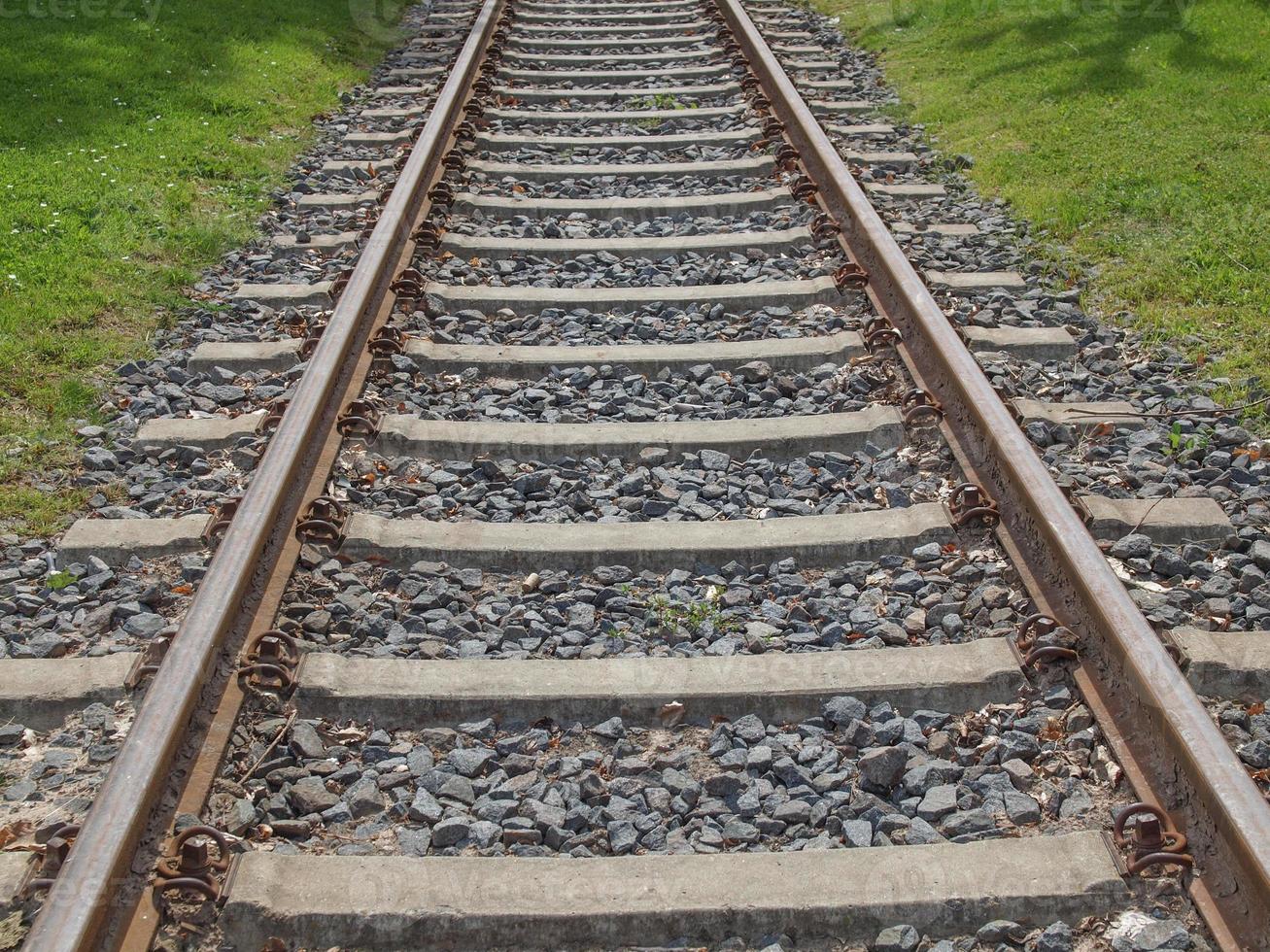 Railway tracks perspective photo