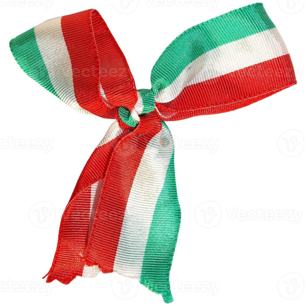 Italian national flag cockade photo